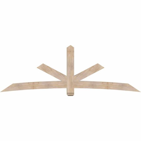 Ekena Millwork Alberta Smooth Timber Gable Bracket, Douglas Fir, 108"W x 36"H x 5 1/2"D x 5 1/2"F, 8/12 Pitch GBW108X36X0606ALB00SDF